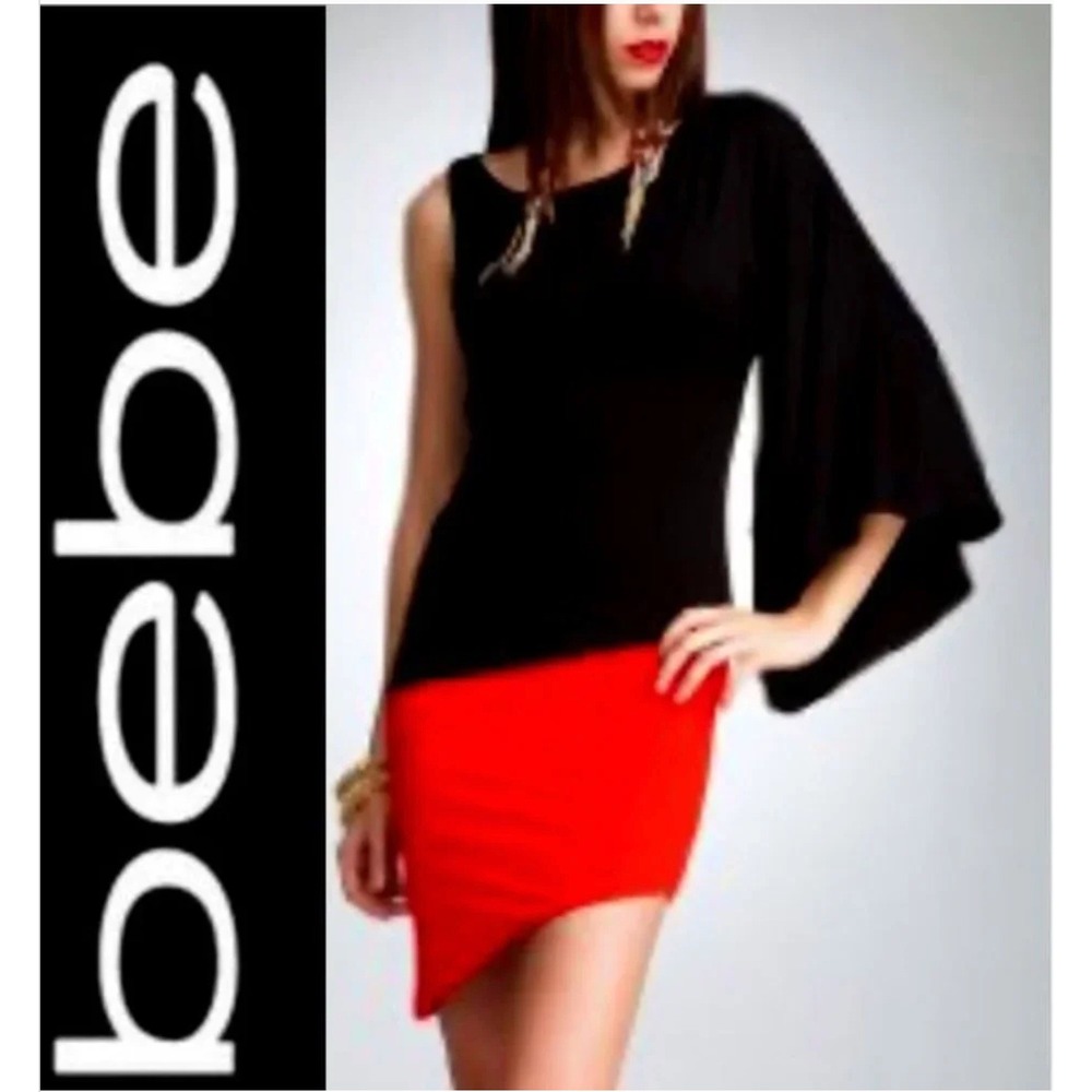 Bebe Addiction Asymmetrical Kimono Casual Dress XS